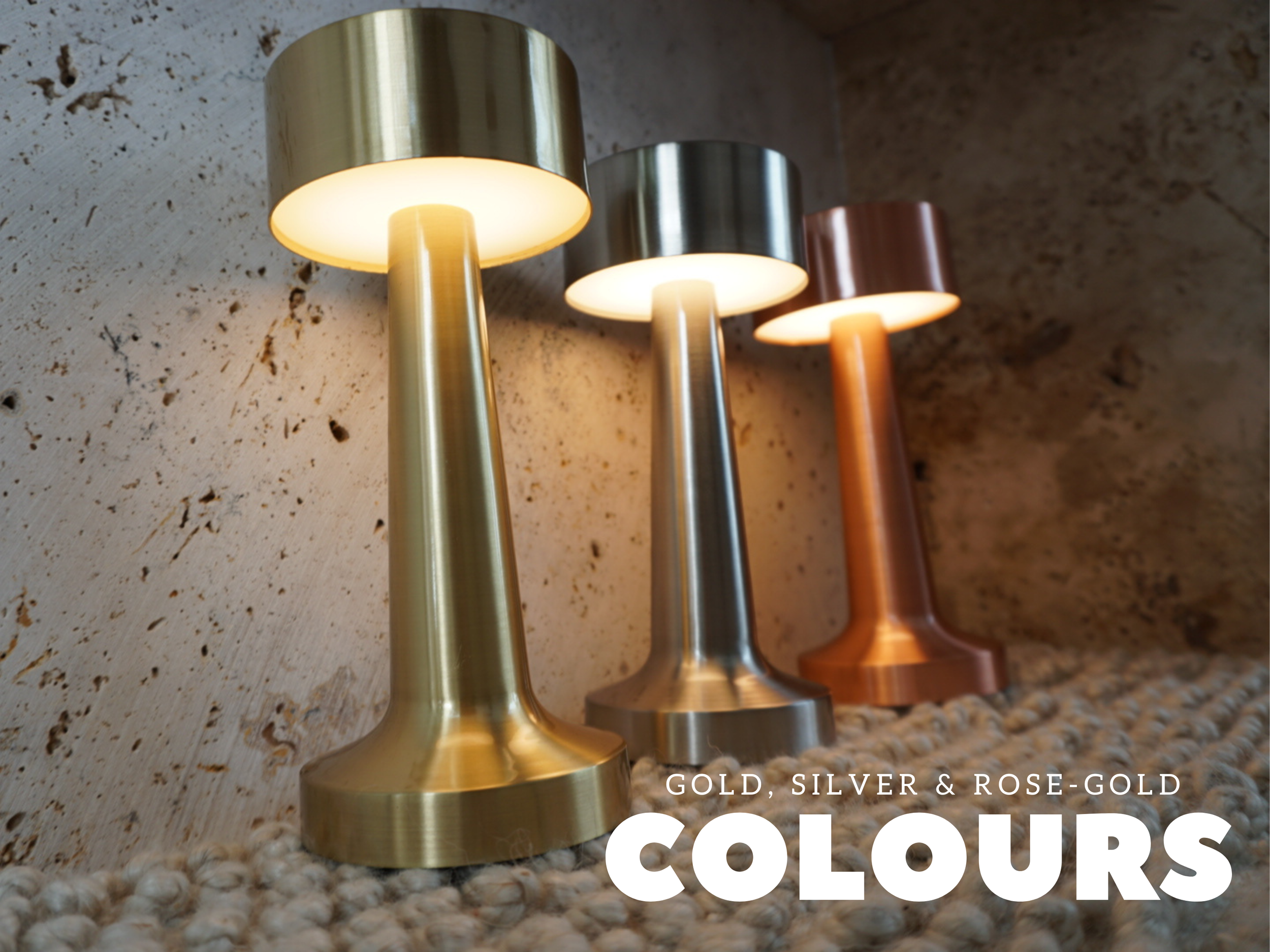 Rose gold online lamps the range